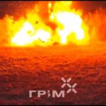 Huge Detonation After S1 Gvozdika is Hit By Drone