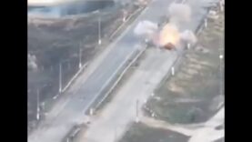 Kherson Counteroffensive — Russian BMD-2 Hits Mine on the Konka