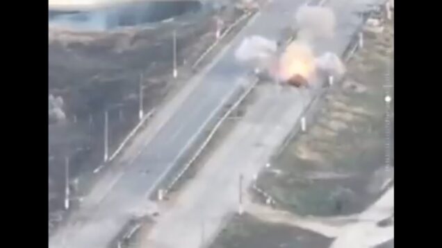 Kherson Counteroffensive — Russian BMD-2 Hits Mine on the Konka