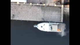Nice Accurate Drone Drop on a Boat and a Van