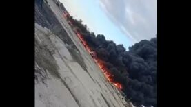 Big Fuel Fire at Saratov Helicopter Base! NOT Near the