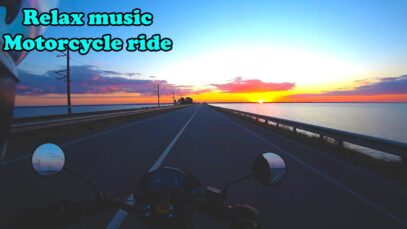 Meditation Ride on Motorcycle. Beautiful Relaxing Music for Stress Relief