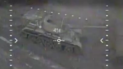 Rare and Ancient T-55 Tank Destroyed in Zaporizhia