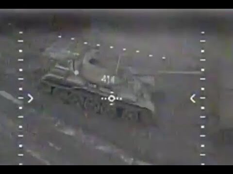 Rare and Ancient T-55 Tank Destroyed in Zaporizhia