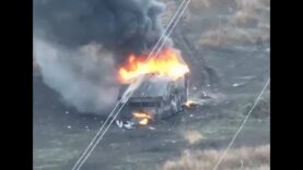 Russia’s Battle Barn Set on Fire by Drones