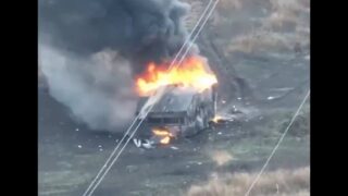 Russia’s Battle Barn Set on Fire by Drones