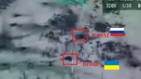 Two Bradleys Versus a T-90M at Close Range and Win!