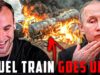 SHOCKING FOOTAGE: Ukrainian UAVs obliterate Russian fuel train in Zaporizhzhia!