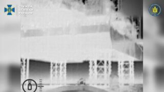 Ukrainian Marine Drones Attack Black Sea Oil Platform with a