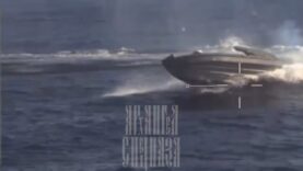 Ukrainian Marine Drones Attacking Russian Patrol Boats in the Black