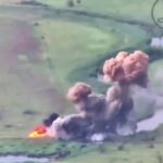 BM-21 Grad Reportedly with Chemical Rounds Destroyed in Luhansk