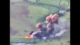 BM-21 Grad Reportedly with Chemical Rounds Destroyed in Luhansk