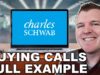 Buying Call Option Example on Charles Schwab