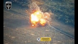 Two BM-21 Grad Destroyed (Huge Cookoff) One Possibly Hit