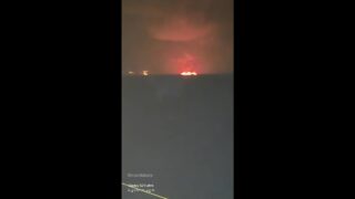 Two Tankers On Fire in the Strait of Hormuz Near