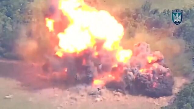 BM-21 Preparing to Fire Destroyed with HUGE Detonation