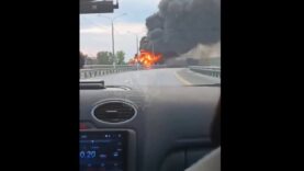 Idiot Crashes into Chechen Convoy: Destroys SEVEN Vehicles